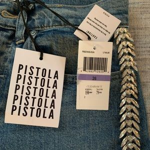 Pistola blue jeans with crystals.